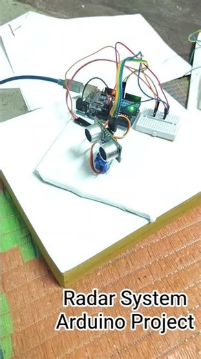 Automatic Radar System using Arduino Uno #arduino #arduinoproject #radar #ultrasonicsensor #servo