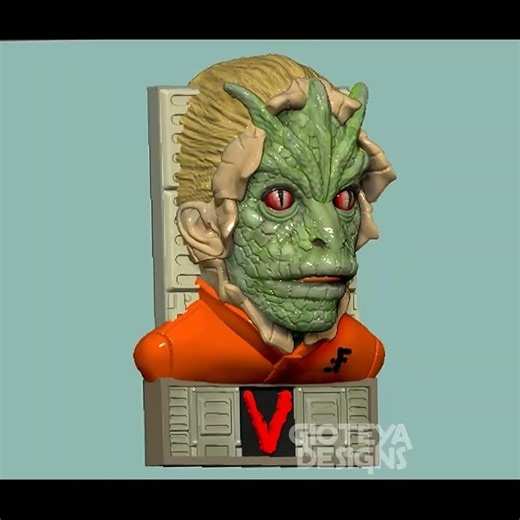 V Invasión Extraterrestre #V #invasionextraterrestre #tvsseries #alien #80s #scifi #3dprint #fanart