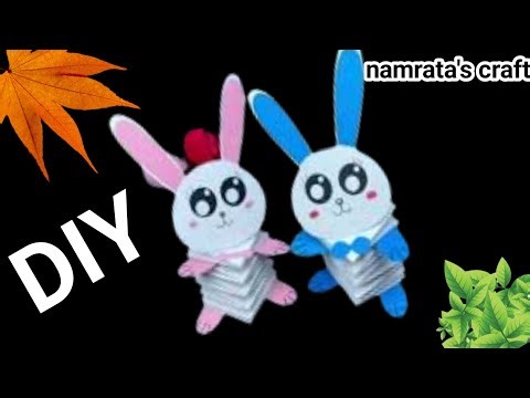 Bouncing paper Bunny / Easy Easter Bunny Craft