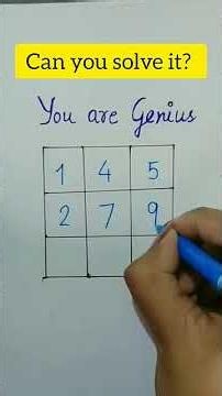 only genius people!!!How to solve sudoku #puzzle #sudoku #shorts #lifelessons #motivation #wildlife