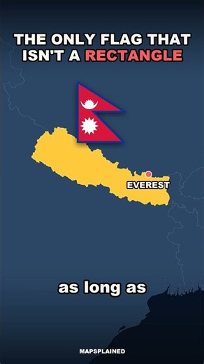 The only country without a rectangular flag 🇳🇵 #nepal #geography #trending
