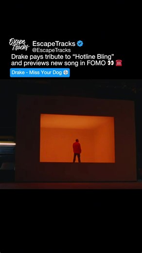 Drake pays tribute to “Hotline Bling” and previews new song in FOMO 👀 ☎️ The not so short film was livestreamed tonight 🎥 . #drake #drizzy #singer #rap #music