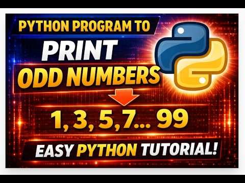 Python Program to Print Odd Numbers from 1 to 100