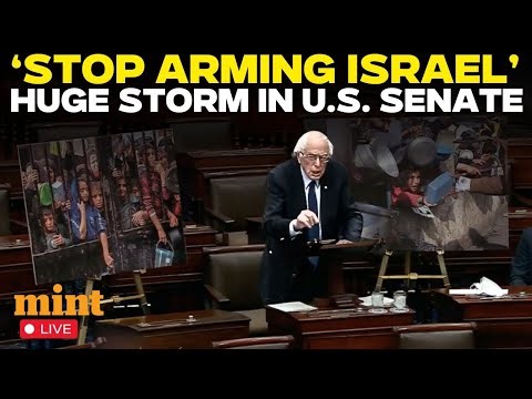 Bernie Sanders Live | ‘Stop Arming Israel’: Sanders Explodes In US Senate | Netanyahu | Israel War