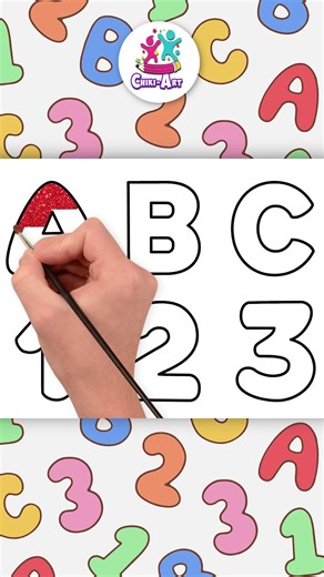 How To Draw ABC And 123 | Easy Drawing For Kids #shorts #coloring #hooplakidzhowto #chikiart
