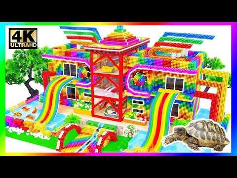 ASMR x 1.5 - Make Double Rainbow Water Slide In Showroom From Magnetic Balls