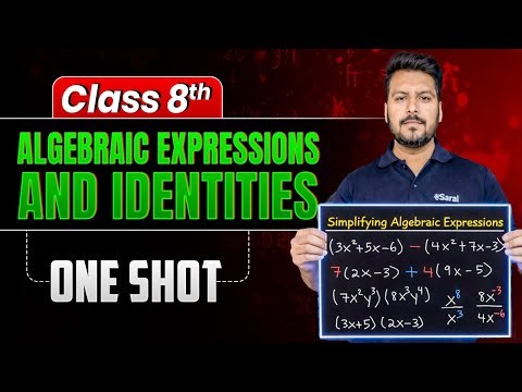 Algebraic Expressions and Identities One Shot | Class 8 Maths Chapter 8 | NCERT + PYQs | eSaral