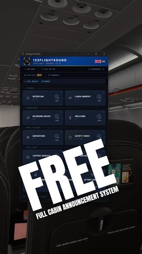 MSFS Free Cabin Announcements System for Immersive Flights