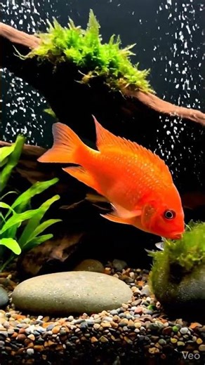 Blood parrot cichlid 🐠🐬🥰 #fish #aquarium #shorts