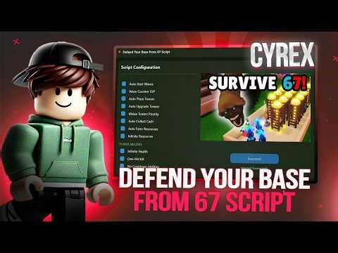 Defend Your Base From 67 Script | Infinite Money , Auto Open Crates | ios/android/pc