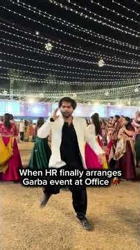 When HR arranges Office Garba… but Teams calls | Garba in heart, Teams call on ear! #corporatelife