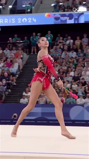 Elzhana Taniyeva took to the stage in the #RhythmicGymnastics individual all-around at #Paris2024!