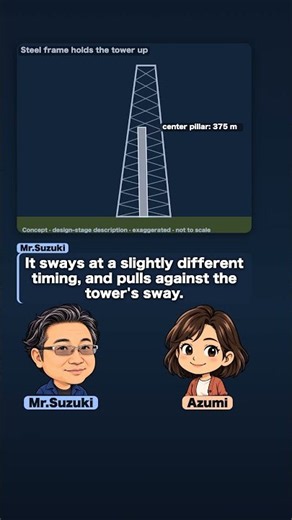 Skytree's Center Pillar Does Not Hold the Tower Up