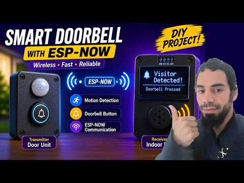 Build a Smart Doorbell with ESP32 & ESP-NOW | No Wi-Fi Required! 🔥