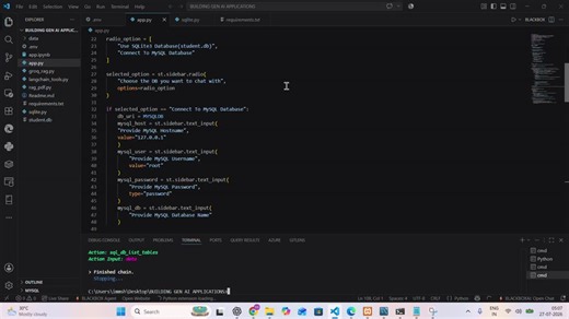 #generativeai #langchain #groq #llm #python #streamlit #sql #mysql #sqlite #sqlalchemy #aiagents #machinelearning #datascience #artificialintelligence #opensource #github #btech #learninginpublic… | SHASHANK CHOUDHARY