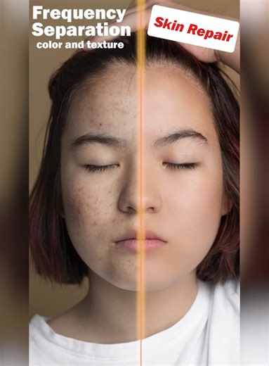 Skin Retouching by Frequency Separation in Photoshop #photoshop #photoediting #tutorial #trending