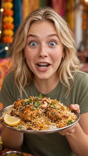 American Girl Tries Biryani First Time 😱 Her Reaction is PRICELESS!
