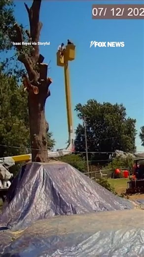 Two landscapers were hurled 45 feet to the ground when a cable snapped on their cherry picker while trimming a tree at an Oklahoma home.Both were injured in the fall, with one suffering a broken femur and torn ligaments.Reflecting on the harrowing moment, one of them shared:"We knew it broke and were bracing for impact. It made us appreciate every single day and we are grateful to be here.”
