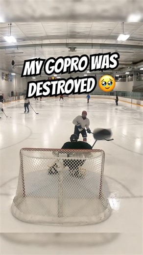 My GoPro Got DESTROYED by a Hockey Puck! 😳🏒