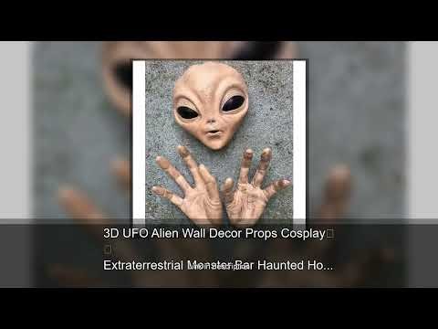 3D UFO Alien Wall Decor Props Cosplay Extraterrestrial Monster Bar Haunted House Room Deco Hall