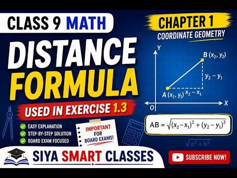 Class 9 Maths Chapter 1 Distance Formula | Exercise 1.3 Explained Step by Step | NCERT Solutions