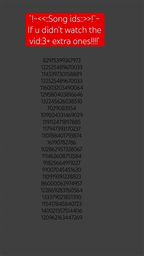 Song ids for Roblox!