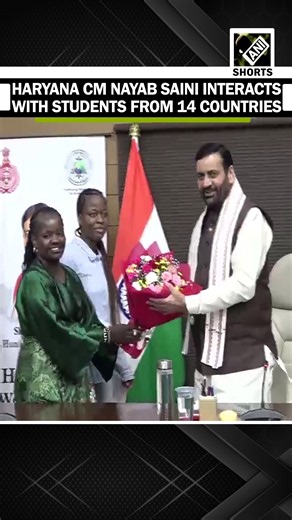 Haryana CM Nayab Saini interacts with students from 14 countries in Chandigarh