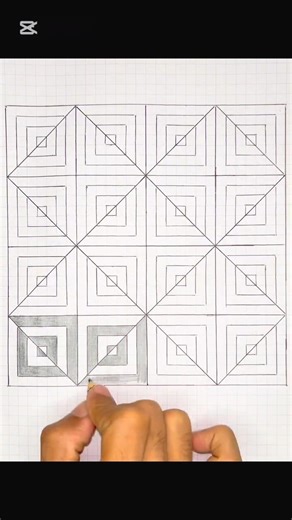 3D Geometric Illusion Drawing ✏️ | Satisfying Art