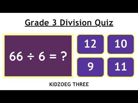 Grade 3 Division Quiz | 25 Math Questions with Answers for Kids | Online Practice and Learning