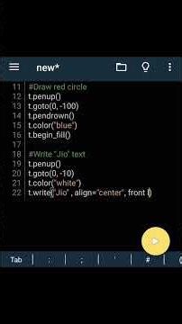 How to make a Jio logo in python.... #python #coding #viralvideo #shorts