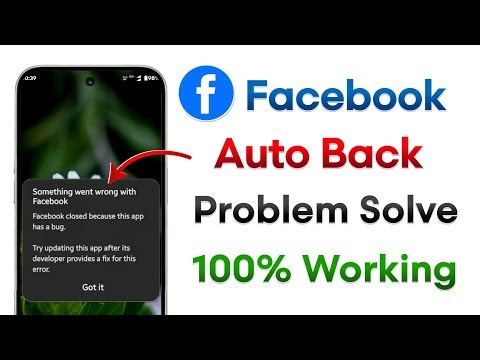 Fix Something went wrong Facebook | Facebook closed because this app has a bug Problem 2026