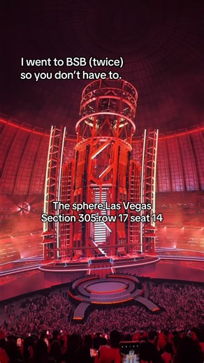 This show is worth every penny so if you can go, I highly recommend. After being here twice now, the 300s as centered as you can get is the best seat in the house ##bsb##backstreetboys##lasvegas##thesphere #traveltiktok