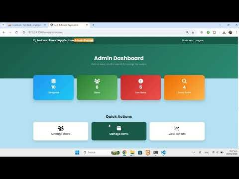 AI-Based Lost & Found Web Application | Python Flask, Image Matching & Computer Vision Project Demo