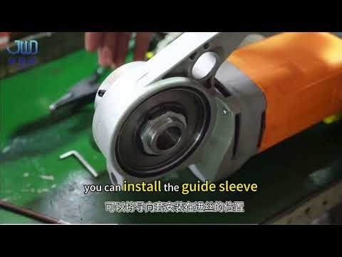 Hand-held portable thread threading machine