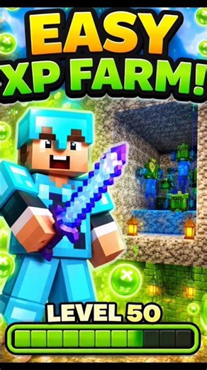 Unlimited XP Farm 😳 Level 30 in Minutes! #minecraft
