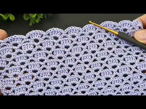 Very Easy 2-Row Crochet Baby Blanket Stitch 🧶 Looks Complicated but Beginner Friendly