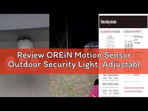 Review OREiN Motion Sensor Outdoor Security Light, Adjustable Dual-Head LED Flood Light, 3 Modes(Mot