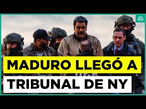 Nicolás Maduro llegó a tribunal de Nueva York tras impresionante despliegue aéreo policial