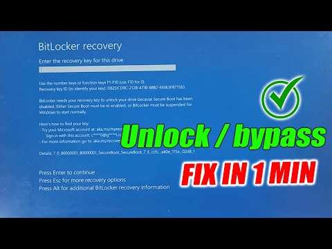 How to bypass bitlocker recovery blue screen