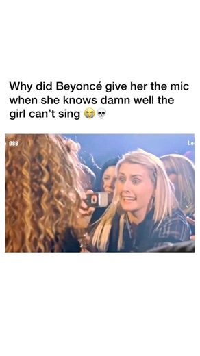 Why did Beyoncé give her the mic when she knows damn well the girl can't sing 😭