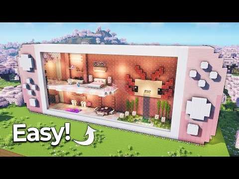 ⛏️ Minecraft Tutorial :: Cherry Blossom Nintendo Switch Survival Base 🌸🎮[마인크래프트 벚꽃 닌텐도 스위치 집짓기 건축강좌]