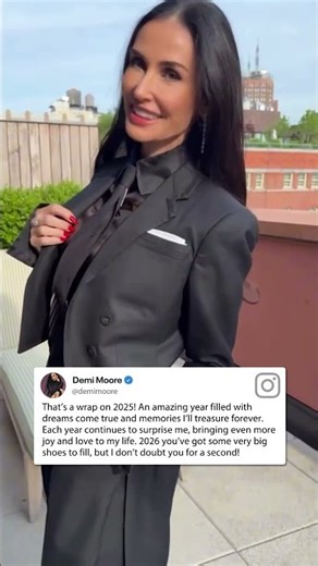 Demi Moore is reflecting back on the 2025 #AwardsSeason. 🥹 (🎥: IG)