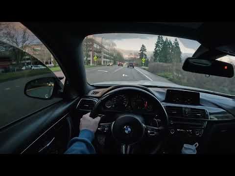 BMW M4 POV DRIVE IN WINTER | CITY DRIVE (4K)