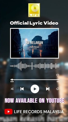 Malek Ridzuan – Ku Relakan | Official Lyric Video | Lagu Nostalgia Malaysia