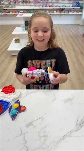 The sweetest girl brought me fidget gifts when she visited the store!!! 🥹🫶🏻🩷 These are all added to my personal fidget collection to be used in future challenges! ❤️ | Fidget Toys Plus
