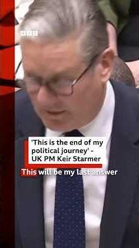 Keir Starmer greeted with applause as he wraps up his final PMQs as UK prime minister. #BBCNews