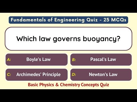 Fundamentals of Engineering Quiz | 25 Basic Physics & Chemistry Concepts Questions | Science Test