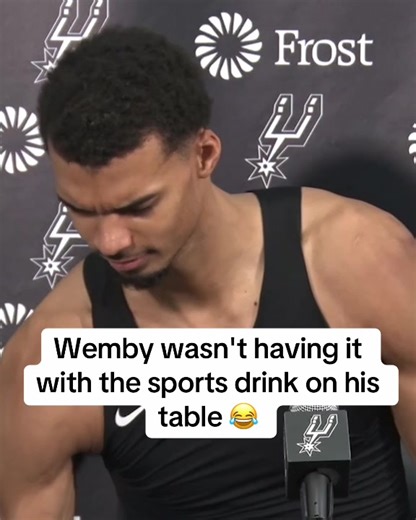 Wemby Reacts to Sports Drink on Table in Funny Moment