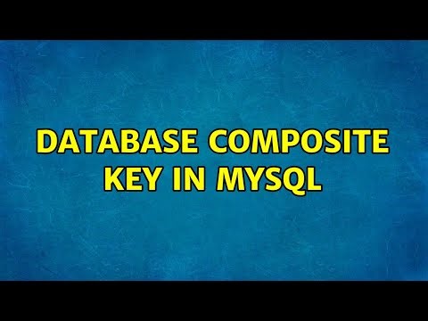 Database composite key in MySql