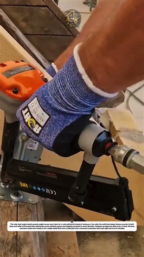 Strong Angle Bracket Connection 🔩#Construction #Woodworking